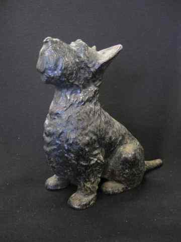 Appraisal: Scotty Cast Iron Figural Doorstop seated '' all original