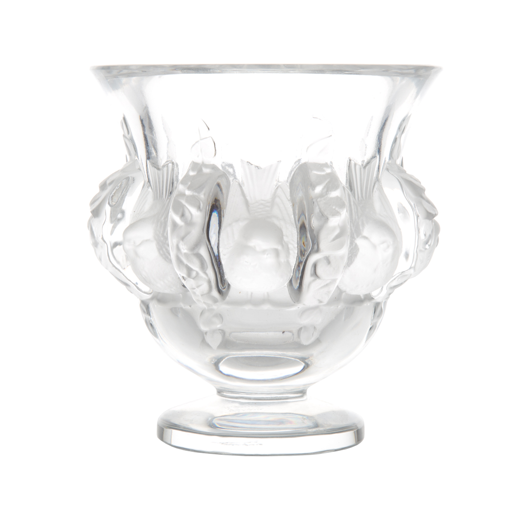 Appraisal: Lalique clear and frosted glass Dampierre vase etched Lalique France