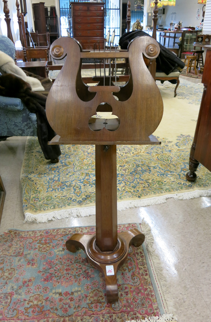 Appraisal: A MAHOGANY PEDESTAL MUSIC STAND American c having an double