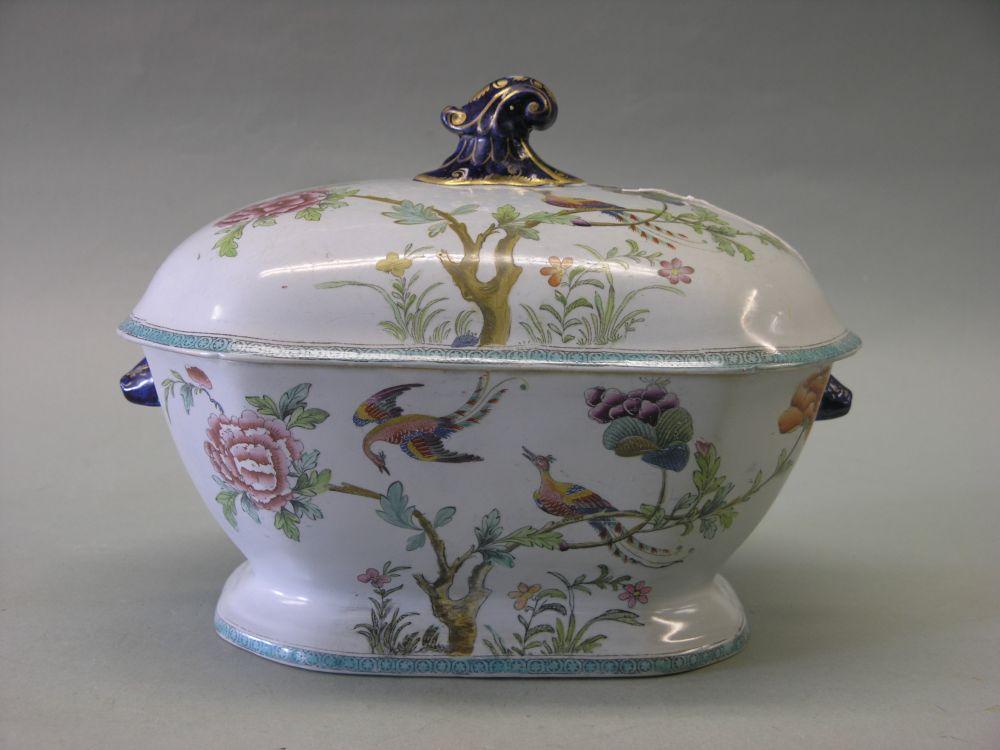 Appraisal: An early th century Improved Ironstone China soup tureen and