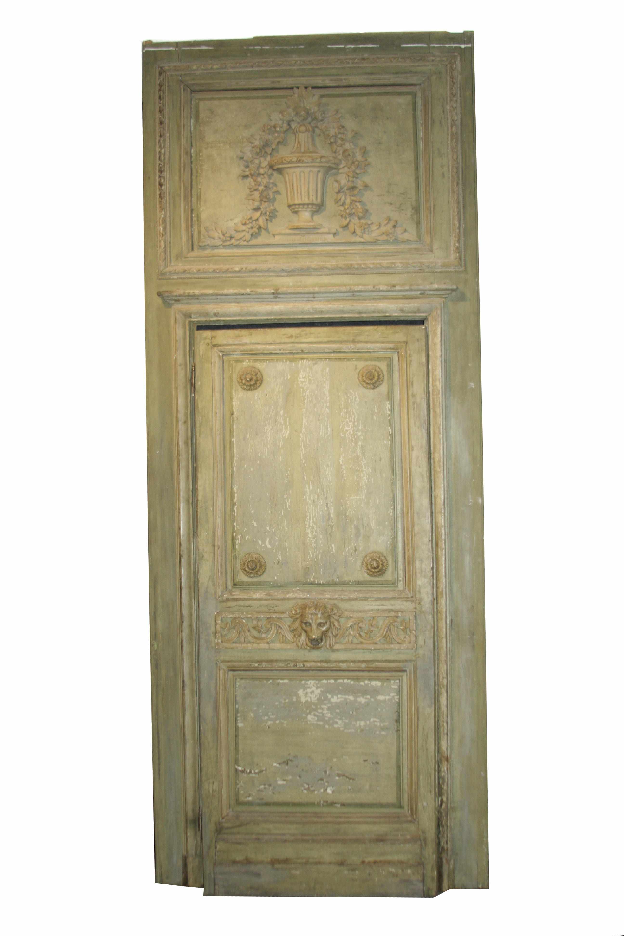 Appraisal: An Italian Neoclassical paint decorated and parcel gilt door with