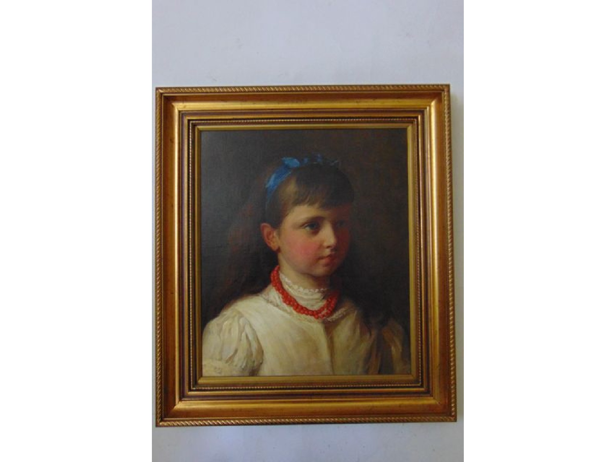 Appraisal: An oil painting on canvas bust length portrait of a