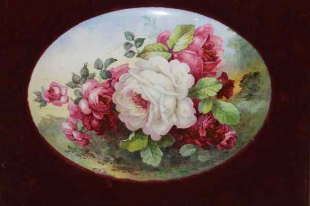 Appraisal: C B Brough late th Century Pink and white roses