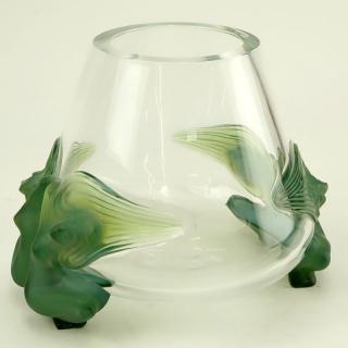 Appraisal: Lalique Antinea Crystal Vase Lalique Antinea Crystal Vase Frosted green