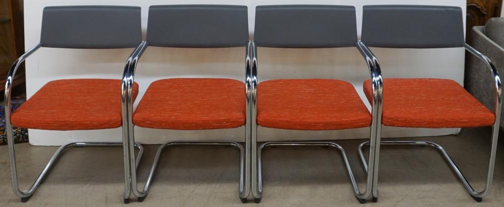 Appraisal: Set of Four Bernett and Dodzink for Knoll Cantilever Chairs