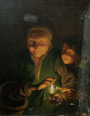 Appraisal: Manner of Georges de La Tour - - Elderly woman