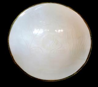 Appraisal: Ding Ware Bowl White with the typical rim and embossed