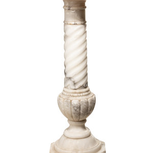 Appraisal: A Continental Carved Marble Pedestal Late th Early th Century