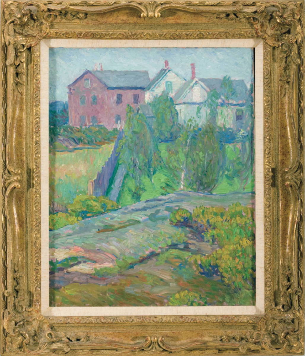 Appraisal: GLOUCESTER LANDSCAPE WITH HOUSES CIRCA - ATTRIBUTED TO JOHN SLOAN