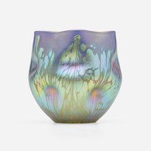 Appraisal: Loetz MEDICI VASE GRE Austria c hand-blown glass h dia