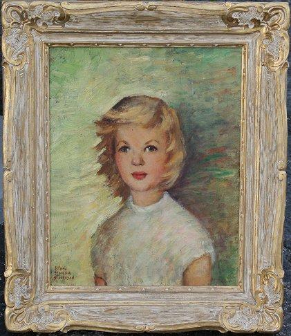 Appraisal: STEVENSON Esther Seymour American th C ''Blonde Child'' OIL Canvas