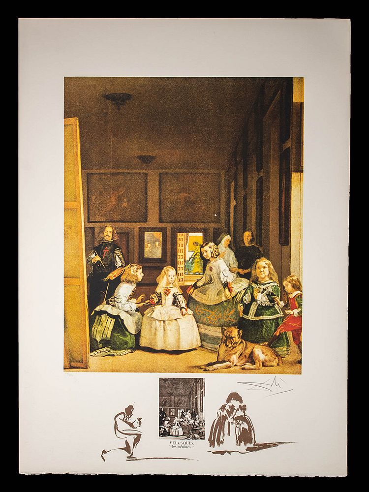 Appraisal: Signed Dali Lithograph - Velasquez Las Meninas Salvador Dali Spanish