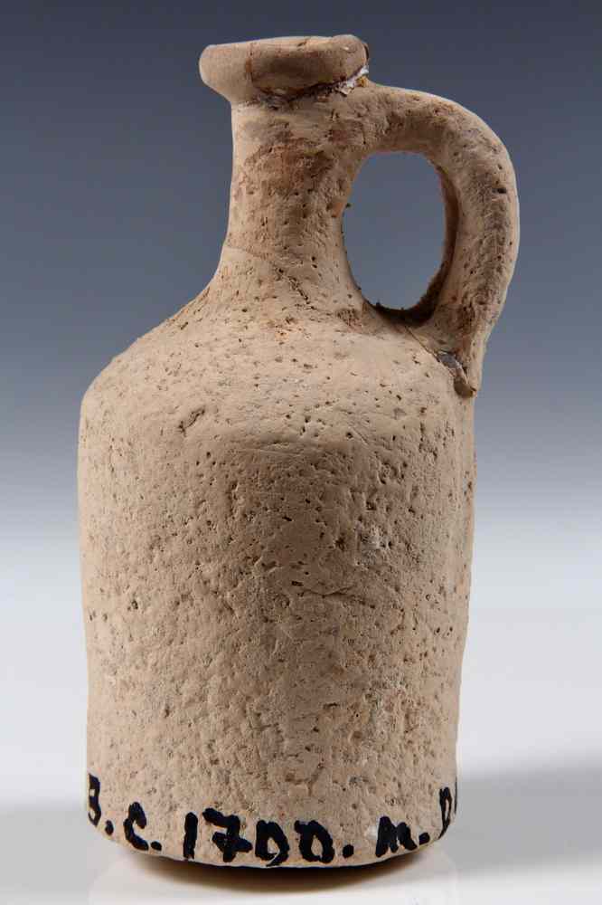 Appraisal: ANCIENT POTTERY - Small Clay Jug found in Israel part