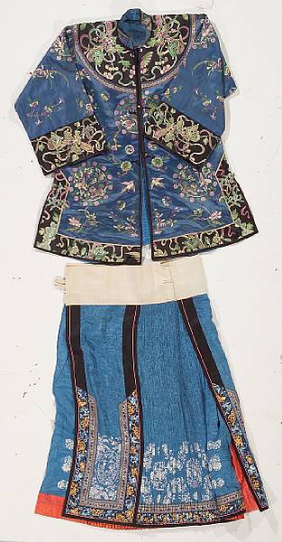 Appraisal: Four silk lady's garments Late Qing Early Republican Period The