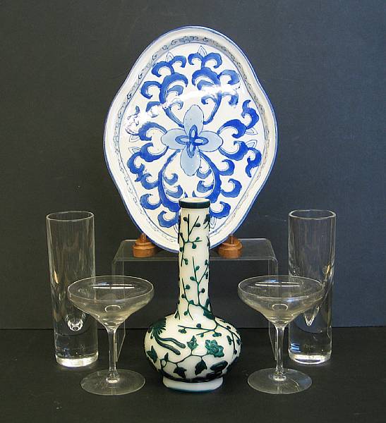 Appraisal: A large miscellaneous grouping of glass ceramics and decorations Including