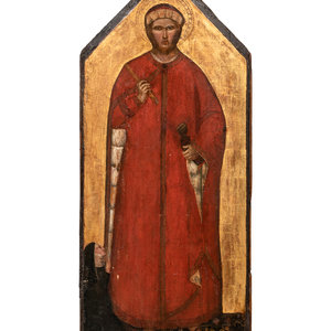 Appraisal: Florentine School th th Century Saint Damian tempera on wood