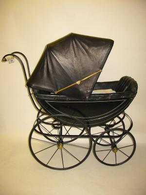 Appraisal: An early th century high coach built doll's pram by