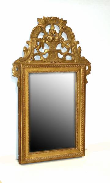 Appraisal: A Louis XVI style giltwood and composition mirror height in