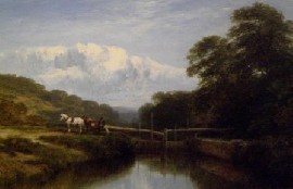 Appraisal: George Cole George Cole - The Lock oil on canvas