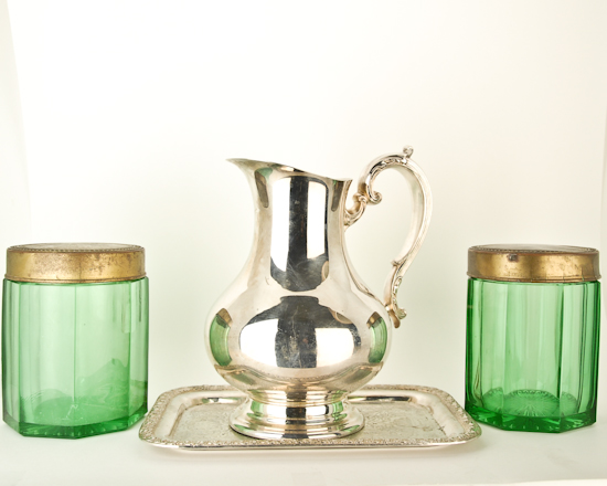 Appraisal: Pieces including Gorham Silverplate Pitcher a Gotham Silverplate Tray and