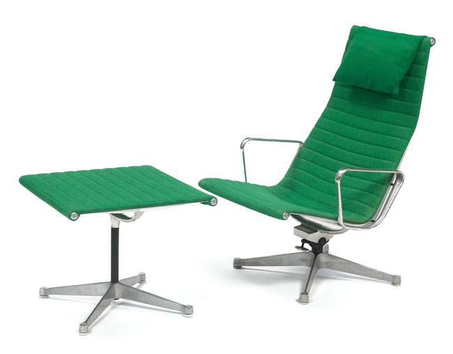 Appraisal: Charles and Ray Eames Aluminum Group lounge chair and ottoman