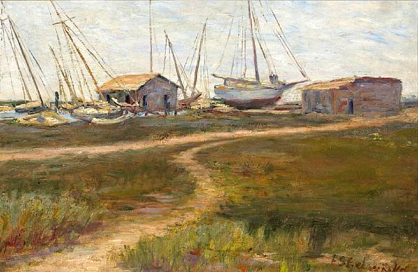 Appraisal: n a Frances Slater Gelwicks - The Boat Yard thought