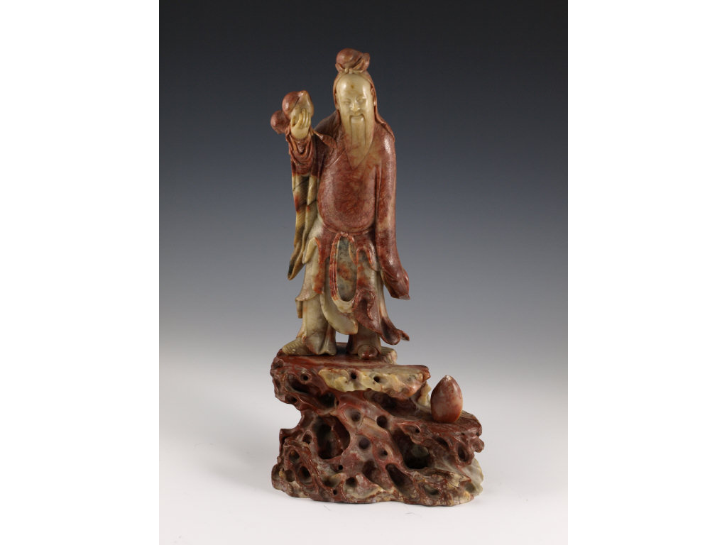 Appraisal: Chinese Onyx Shou-Xing Statuette an intricately carved god of longevity