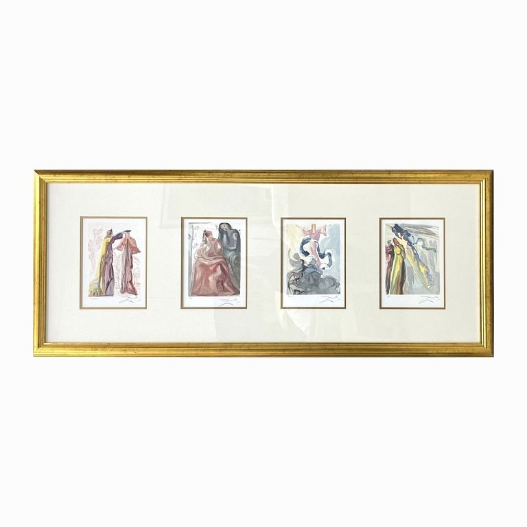 Appraisal: Salvador Dal Spanish Set of four lithographs from the renowned