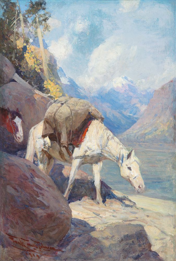 Appraisal: Frank Tenney Johnson - The Old Gray Mare Frank Tenney