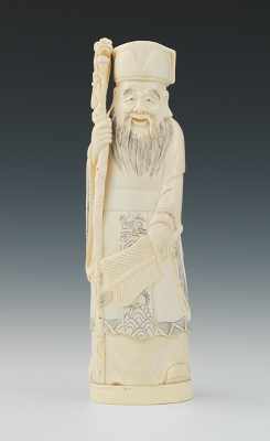 Appraisal: A Chinese Carved Ivory Figure of the Immortal God Lu