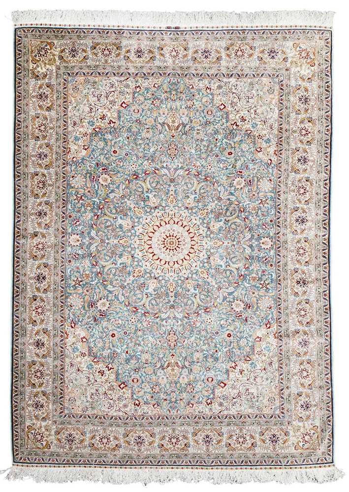 Appraisal: HEREKE SILK CARPET WEST ANATOLIA MID LATE TH CENTURY the