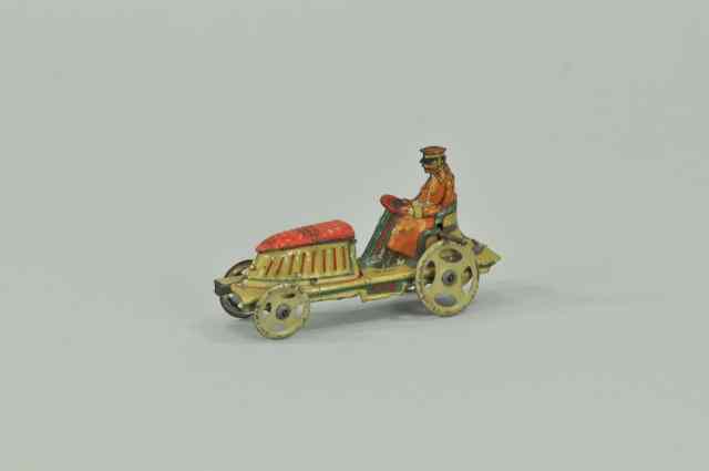 Appraisal: OPEN AUTO PENNY TOY Meier Germany lithographed tin seated driver