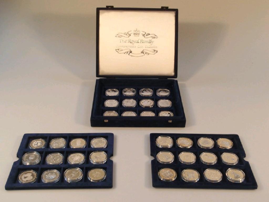 Appraisal: Commemorative coin collection The Royal family silver proof coins of