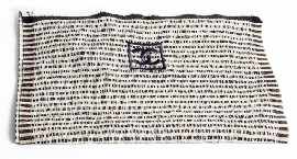 Appraisal: Chanel scarf with chequered pattern composed of virgin wool wool