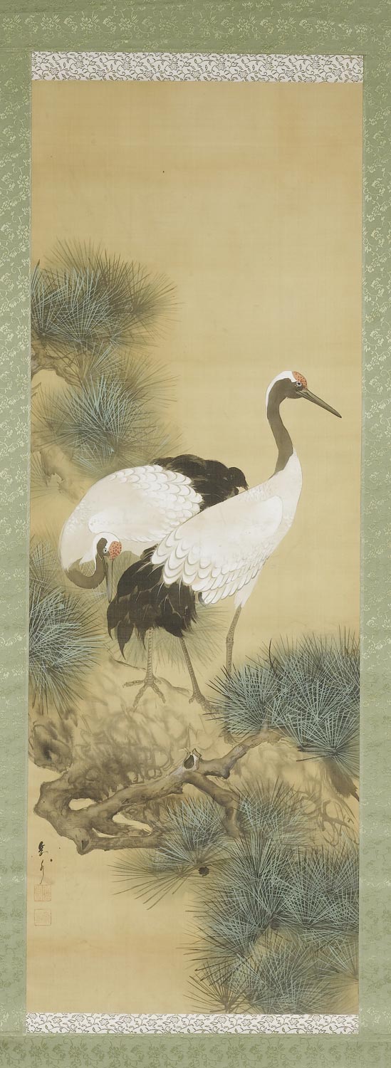 Appraisal: A KAKEMONO Japan x cm Ink and painting on silk