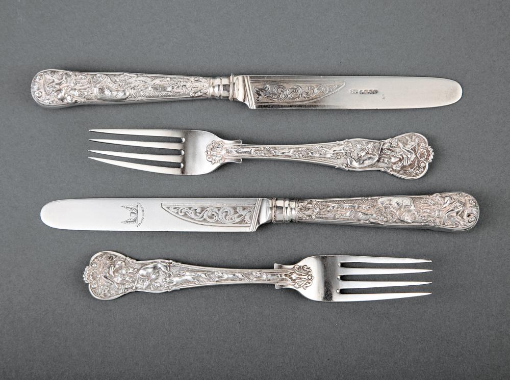 Appraisal: William IV Sterling Silver Dessert Flatware London forks by Mary