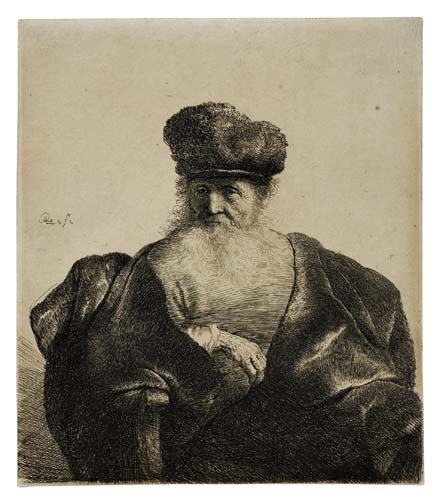 Appraisal: REMBRANDT VAN RIJN Old Man with a Beard Fur Cap