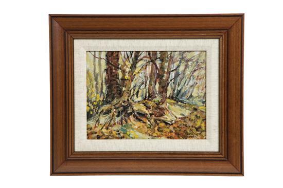 Appraisal: OIL ON BOARD BY LESLIE COPE England Ohio Massachusetts -