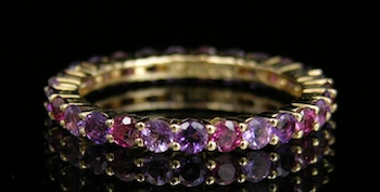 Appraisal: A Gem Set k Gold Eternity Ring k yellow gold