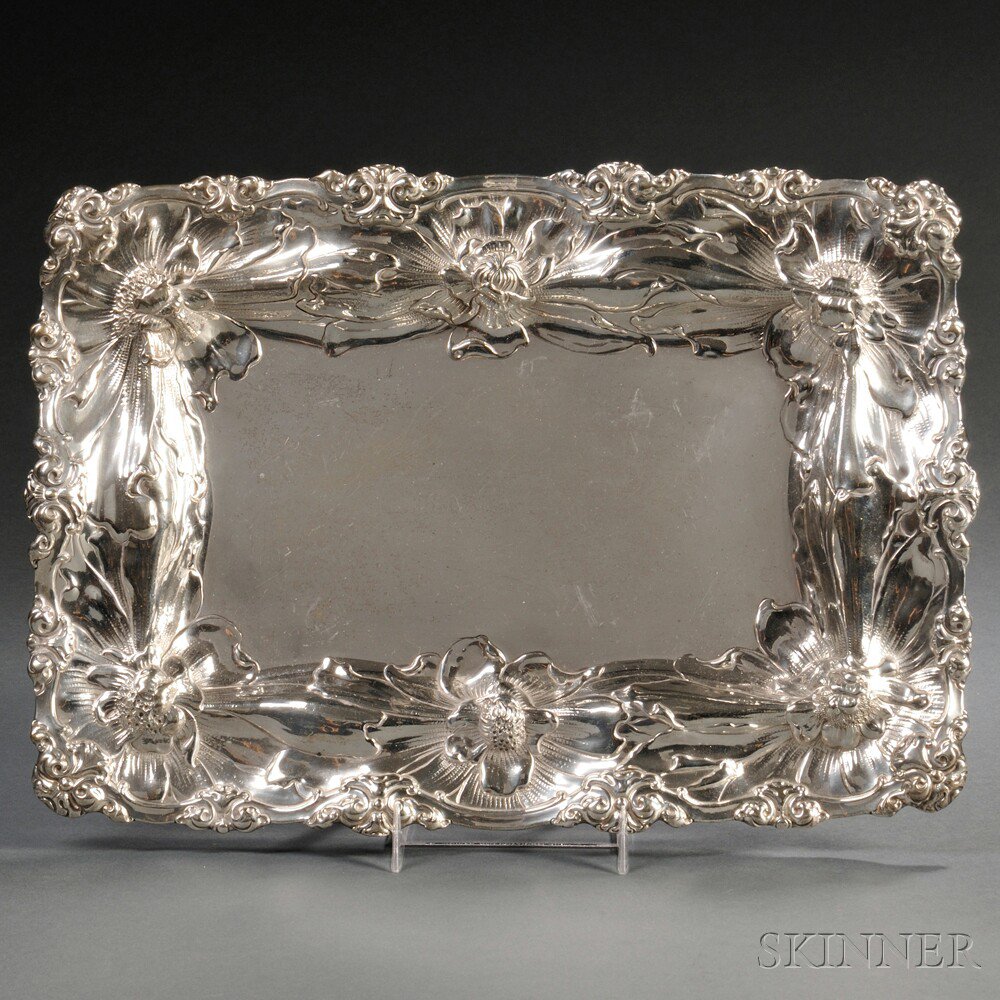 Appraisal: Gorham Rectangular Sterling Silver Tray Providence Rhode Island the lobed