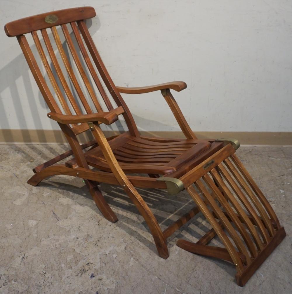 Appraisal: Ile de France Premiere Classe Fruitwood Folding Lounge Chair