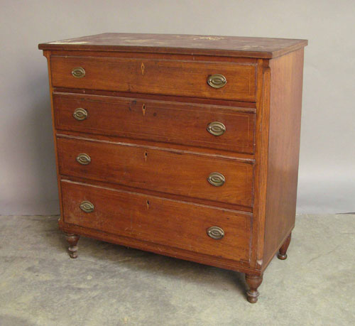 Appraisal: Pennsylvania Federal walnut chest of drawers early th c h