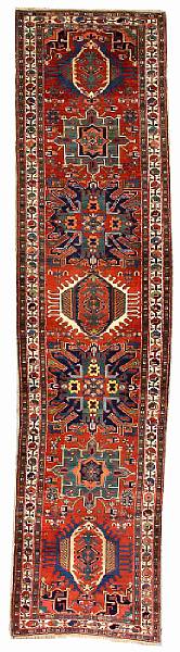 Appraisal: A Heriz runner Northwest Persia circa size approximately ft in