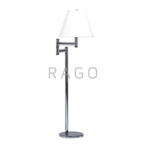 Appraisal: KARL SPRINGER Swing arm floor lamp Condition Report Chrome is