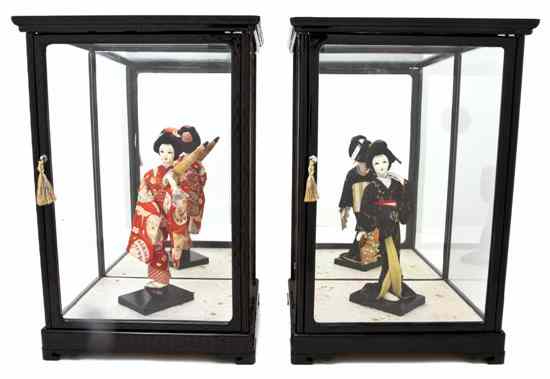 Appraisal: A Pair of Japanese Cloth Dolls each depicting a geisha