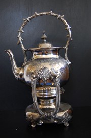 Appraisal: VICTORIAN EP KETTLE ON STAND