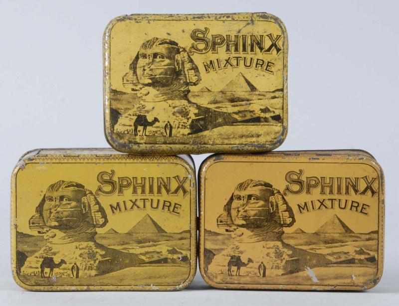 Appraisal: Lot of Sphinx Mixture Tobacco Tins Description Three early tins