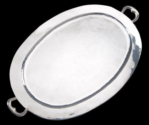 Appraisal: Kimberly Mexico sterling silver large oval tray with two handles