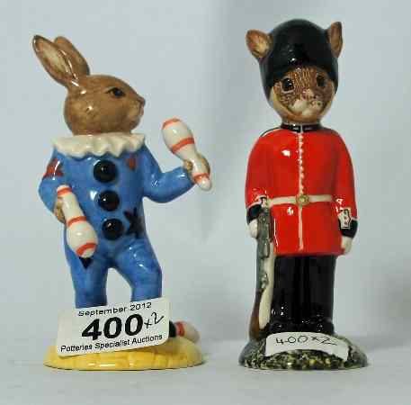 Appraisal: Royal Doulton Bunnykins figures Guardsman DB and Juggler DB both