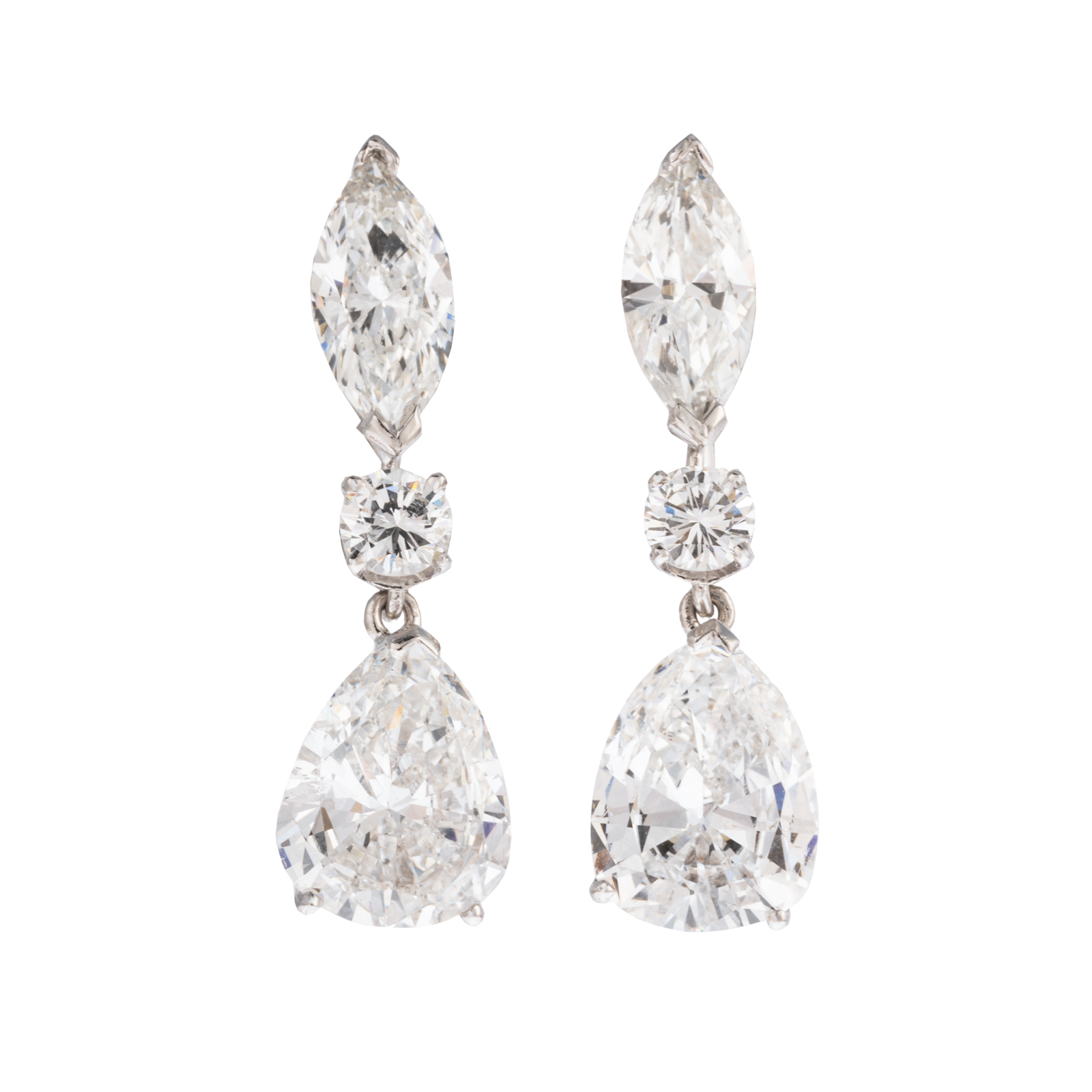 Appraisal: AN IMPORTANT PAIR OF GIA DIAMOND EARRINGS IN K K